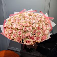 Букет из 75 розовых роз 1916