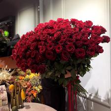 Букет из 101 высокой красной розы 2115