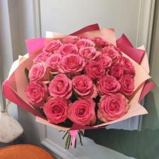 Букет из 25 розовых роз 2383