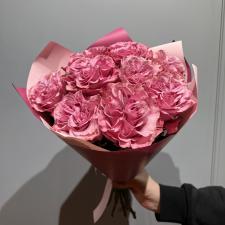 Букет пионовидных розовых роз 2435