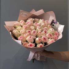 Букет из 35 розовых кенийских роз 2809
