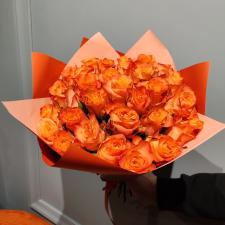 Букет из 29 оранжевых кенийских роз 3167
